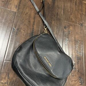 Michael Kors Black and Gold Logo Bag
